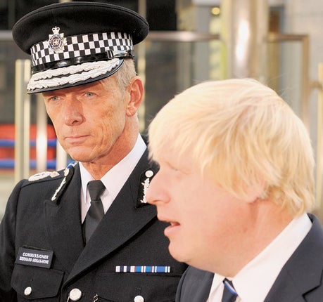 Bernard Hogan-Howe with Boris Johnson