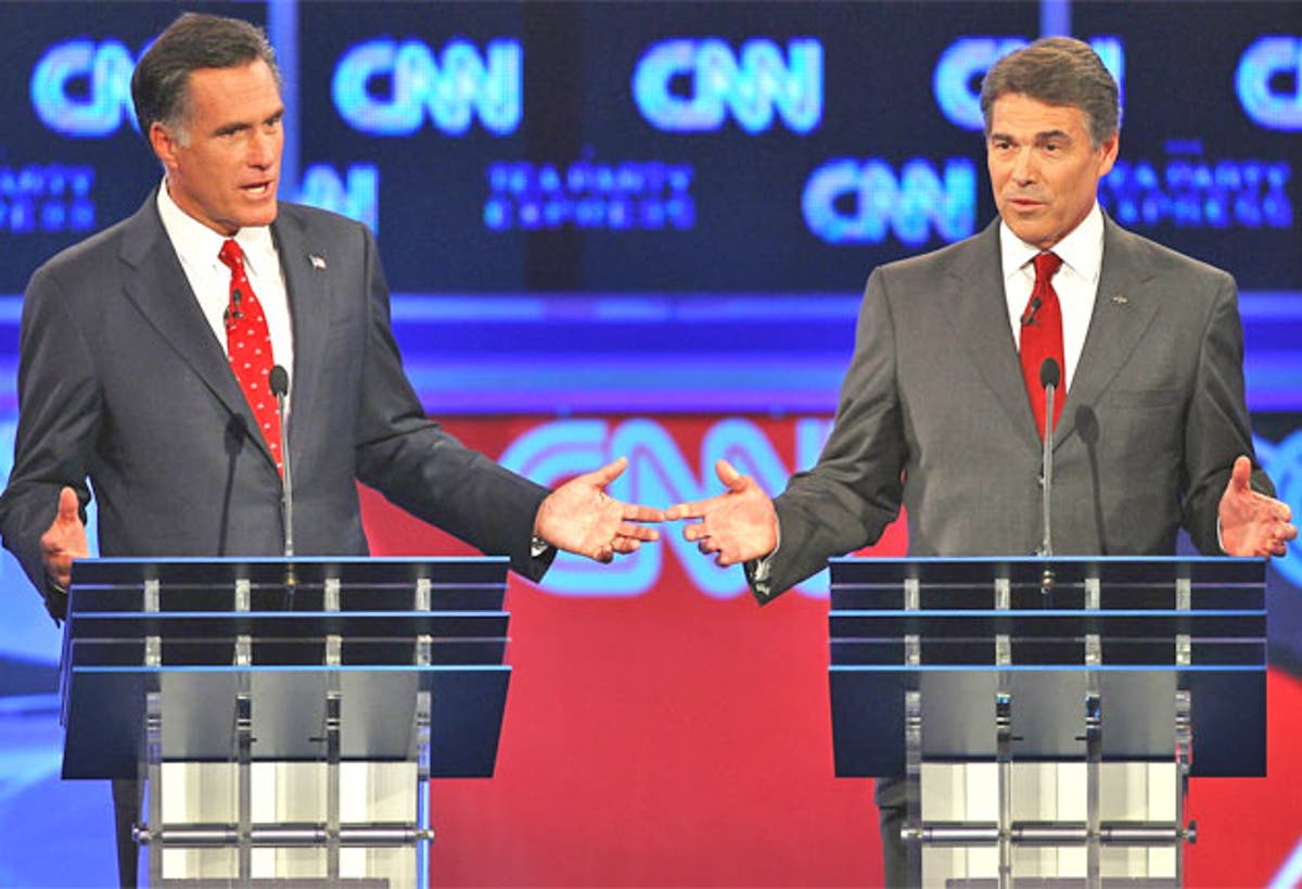 Rivals turn on Perry as debate cuts up rough | The Independent | The ...