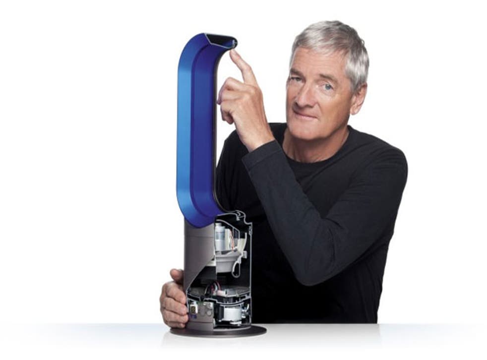 Sir James with the Dyson Hot bladeless fan heater