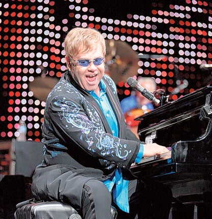 The charity auction was held to raise funds for the Elton John Aids Foundation