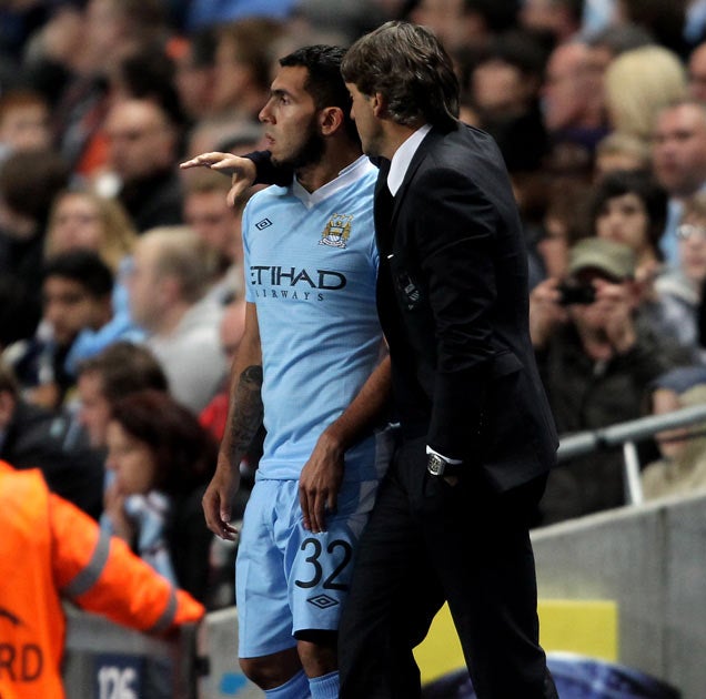 Mancini says he is 'finished' with Tevez