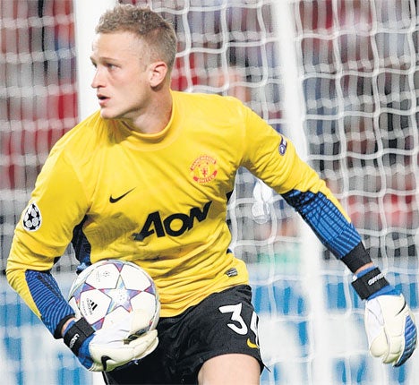 Anders Lindegaard had a busy evening in goal for Manchester United against Benfica on Wednesday