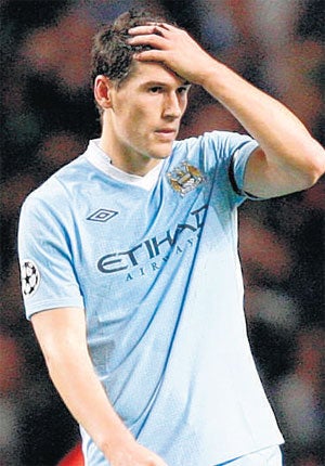 Manchester City's Gareth Barry squandered possession in the Napoli half, leading to the visitors' goal