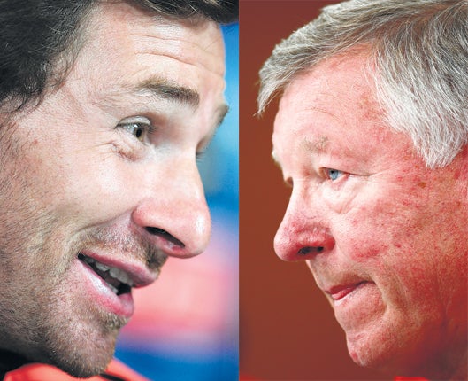 Andre Villas-Boas, 33, will attempt to beat the old master Sir Alex Ferguson, 69