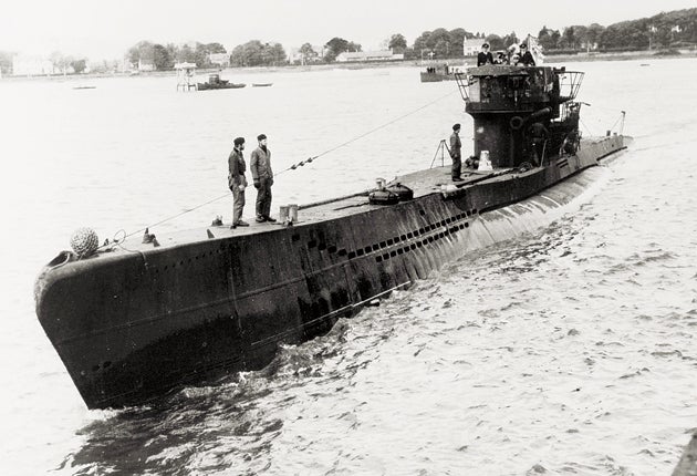 One of eight U-boats that arrived in Londonderry after the German surrender in 1945