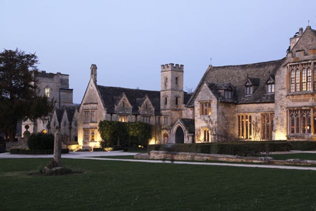 Handsome: The hotel is housed in a 15th-century manor house, replete with striking turrets, arches and a bell tower
