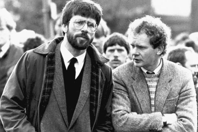 Martin McGuinness with Gerry Adams