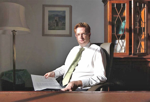 Lord of the Treasury: Danny Alexander in the office where Lib Dem and Tory economic policy meet