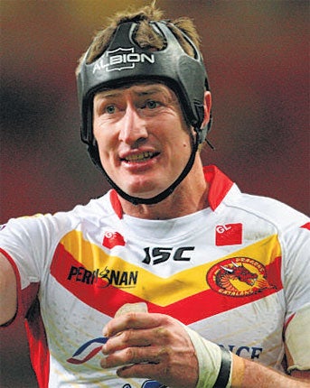 Are you experienced: Steve Menzies scores twice for the Catalan Dragons