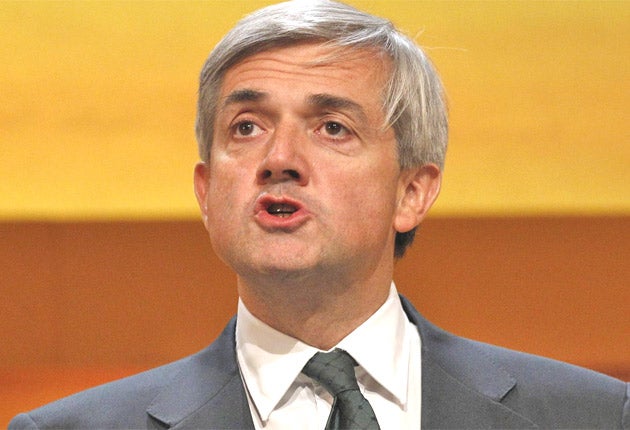 Chris Huhne acknowledged that his ex-wife was 'still very angry' over their break-up
