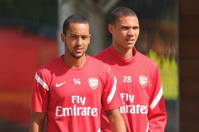 Gibbs (right) scored the equaliser against Shrewsbury