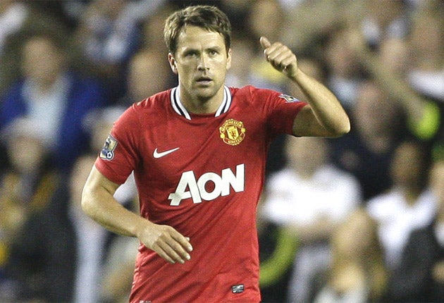 United would go on to win the match 3-0 with two goals from Michael Owen