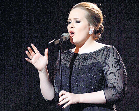 Adele has been nominated for six Grammys