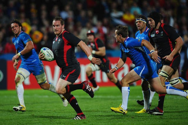 <b>WALES</b><br/> <b> Gethin Jenkins: </b>Scored a sensational try in the second half. The loose head rampaged to the line from almost forty metres out, dummying twice and side-stepping past a number of tacklers. Conceded too many penalties at the scrum but will dine out on that try for many years to come. 8