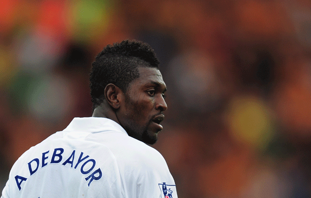 Adebayor was targeted by Arsenal fans