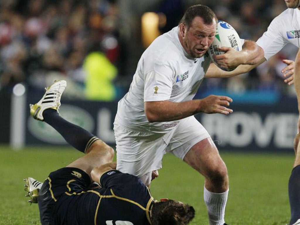 Thompson in action against Scotland