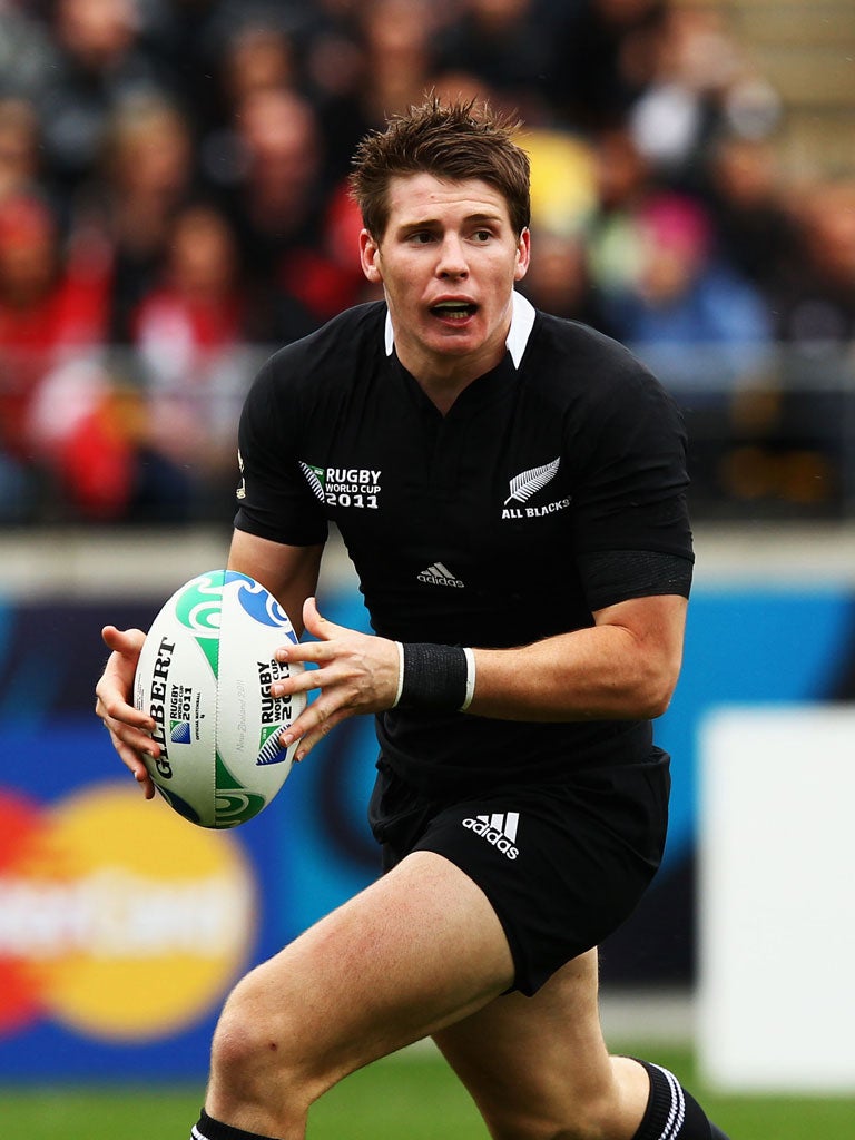 New Zealand will be without Dan Carter, who is replaced by Colin Slade