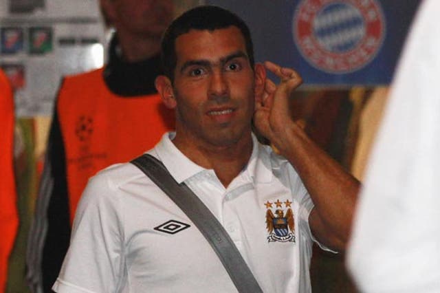 Tevez has not played for City since the incident