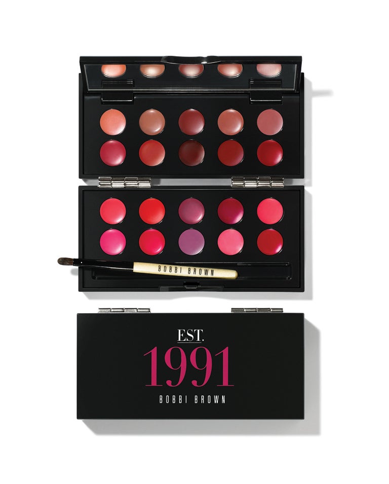 Bobbi Brown<br/>

Created in celebration of the brand's 20th anniversary, the limited-edition 1991 Lip Palette features 10 of Bobbi's original launch shades alongside 10 new vibrant colours. You can also use the palette to blend your own bespoke colour, j