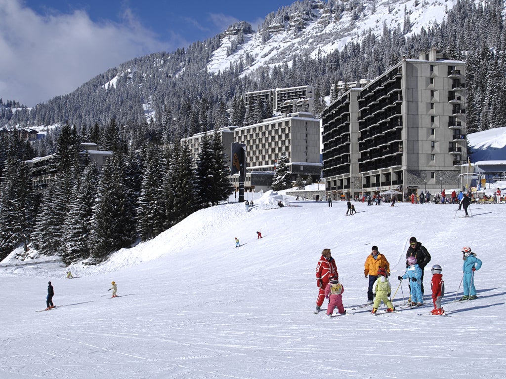 A ski resort in Flaine, France