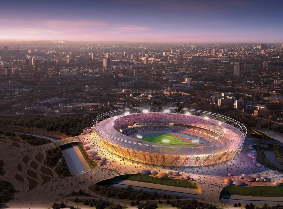 Artist's impression of the 2012 London Olympic Stadium