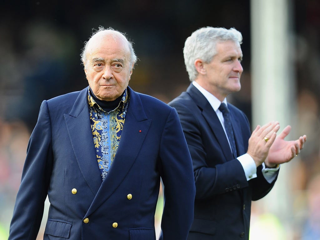 Al Fayed says he wanted to employ Jol instead of Hughes in the first place