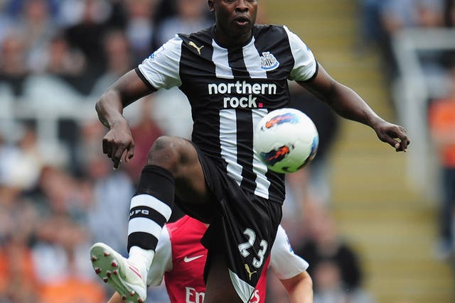 Newcastle's Shola Ameobi played through the pain against Wigan