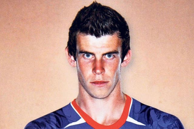 Welshman Gareth Bale in his 'Team GB' football shirt 