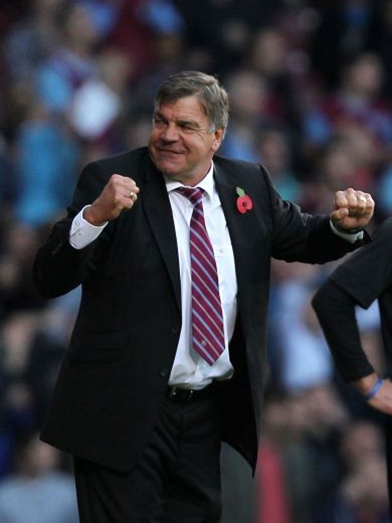 Sam Allardyce, the West Ham manager, is happy with the way his side are playing