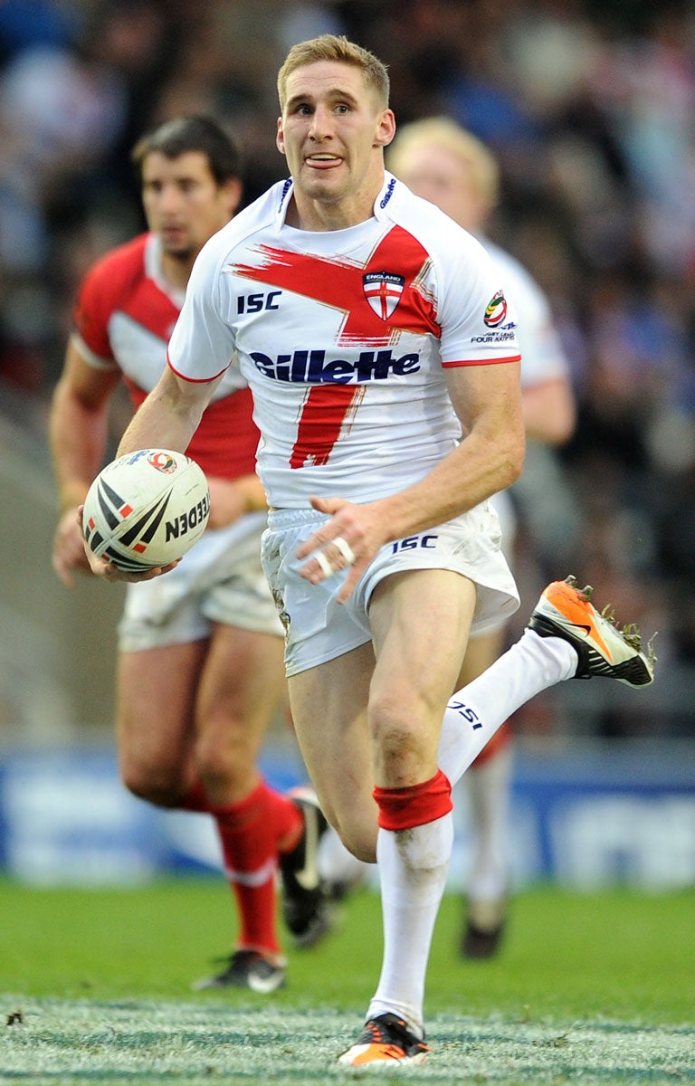 Sam Tomkins in action during England's victory over Wales