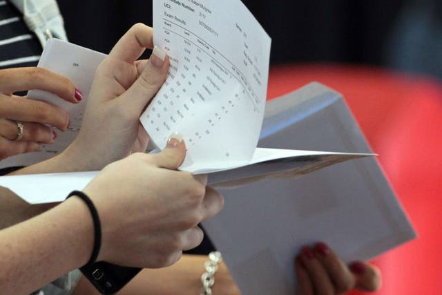 Sixth Form students react as they open their A-level results