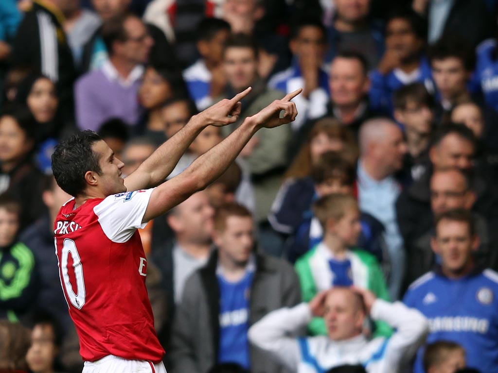 Van Persie notched a hat-trick against Chelsea on Saturday