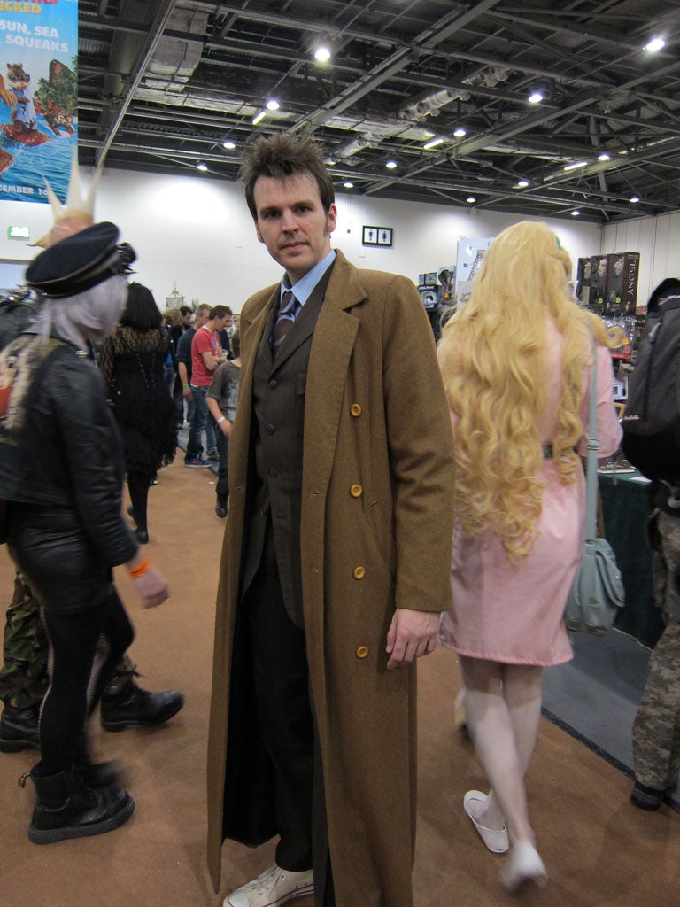 A fan dressed as the tenth Doctor, one of the most popular incarnations from 'Doctor Who'