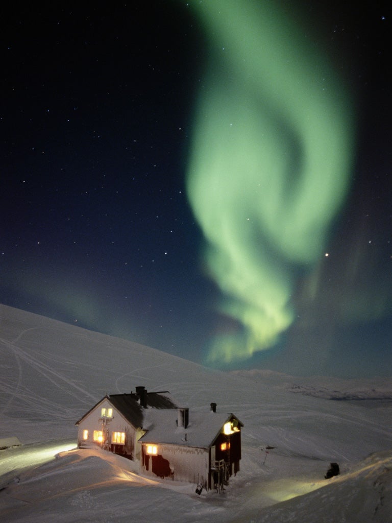 The aurora borealis in Swedish Lapland