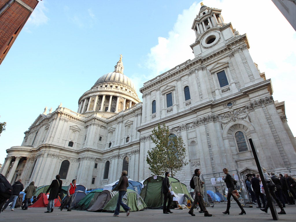 The camp at St Paul's is one of hundreds in cities across the world protesting at financial and social inequalities in the global economy