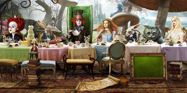 A scene from Tim Burton's recent film inspired by Lewis Carroll's famous tale
