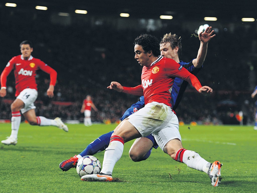 Fabio da Silva on the burst for United last night