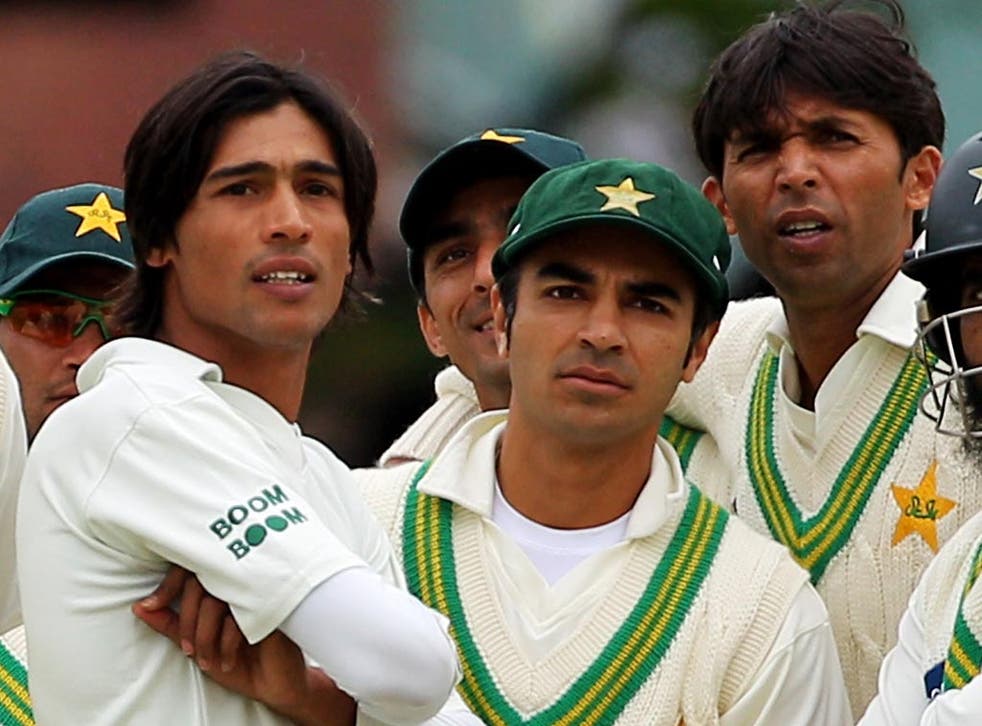 Mohammad Amir (left), Salman Butt (centre) and Mohammad Asif were all found guilty of spot-fixing