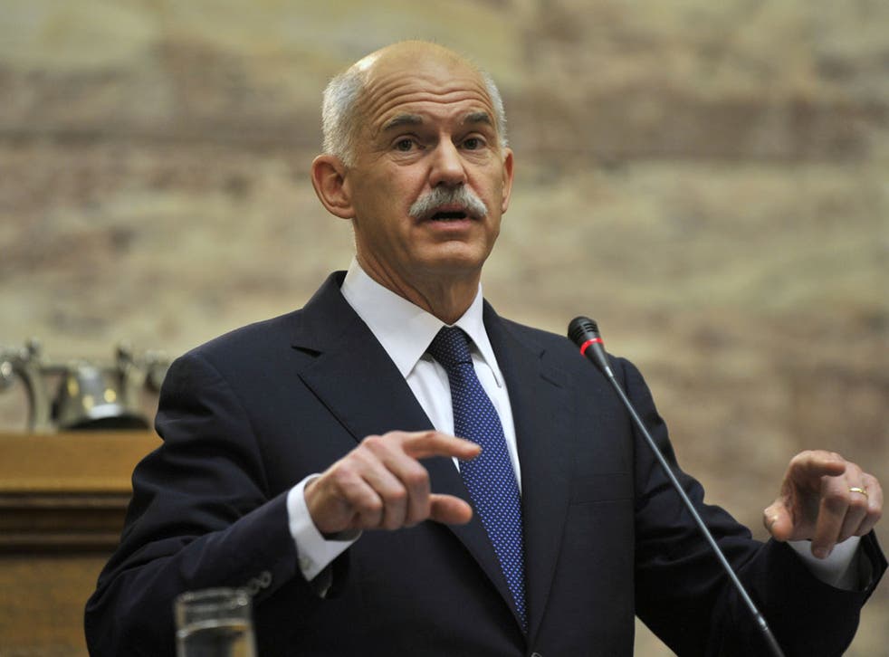 George Papandreou opened emergency talks with his opponents today