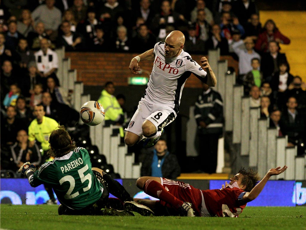 Andy Johnson produced two fine finishes for Fulham last night