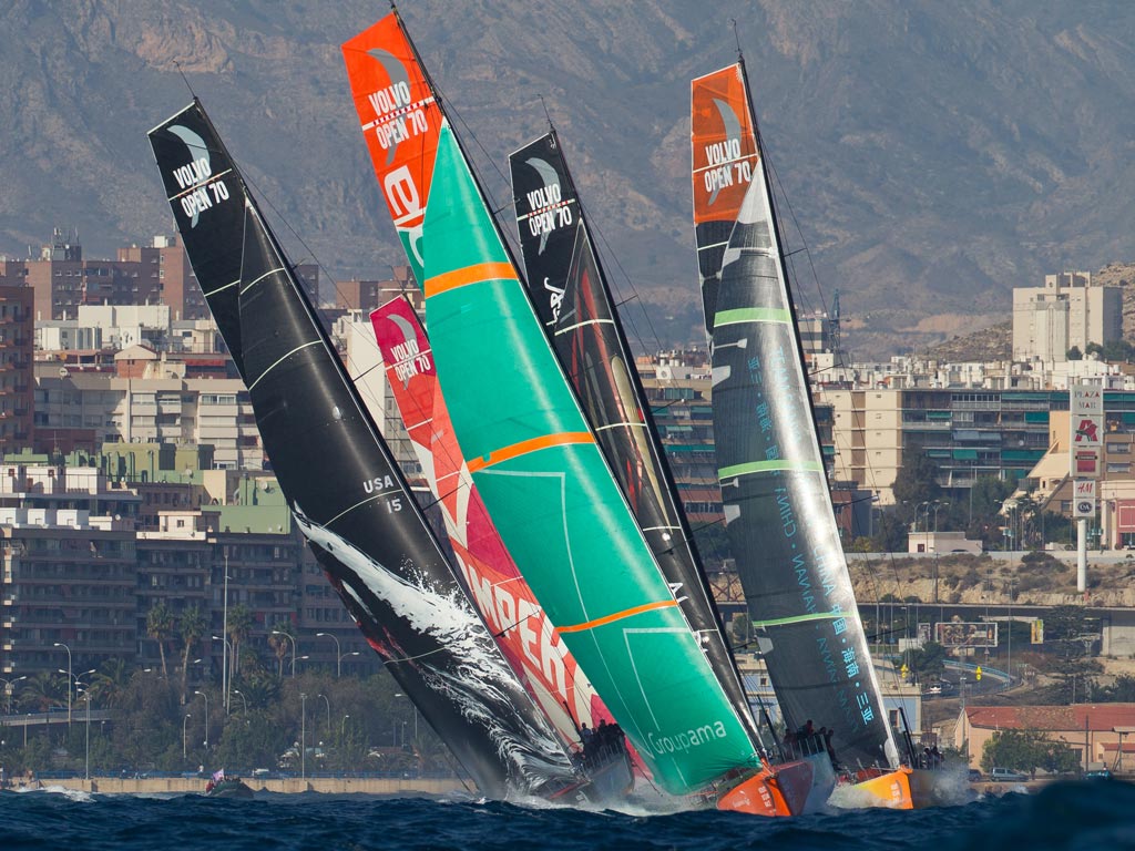 From Alicante to Cape Town, the Volvo round the world boats face a hard opening slog