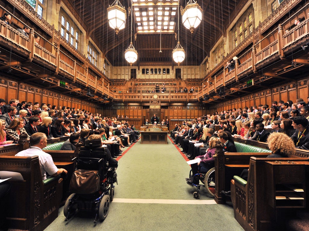 The Youth Parliament in the House of Commons