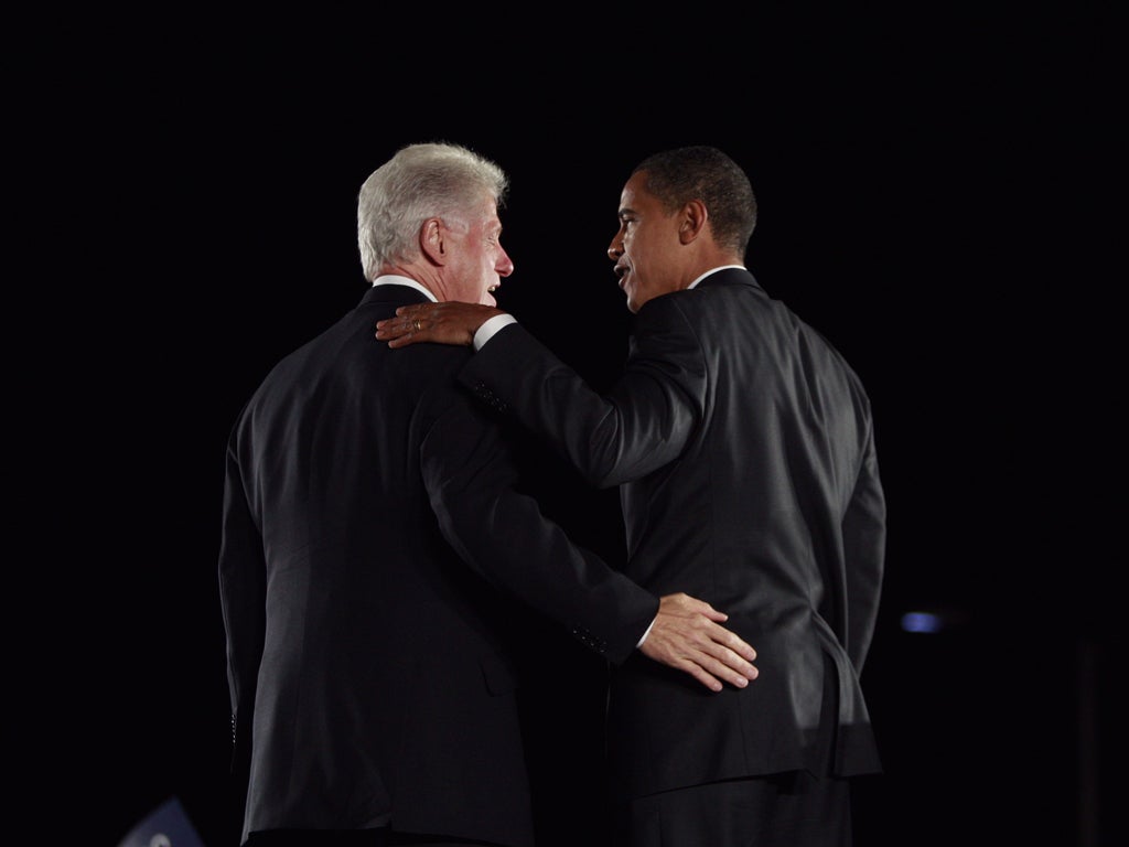 Bill Clinton publicly backed Barack Obama on the election trail in 2008; now, it seems, he is not so sure