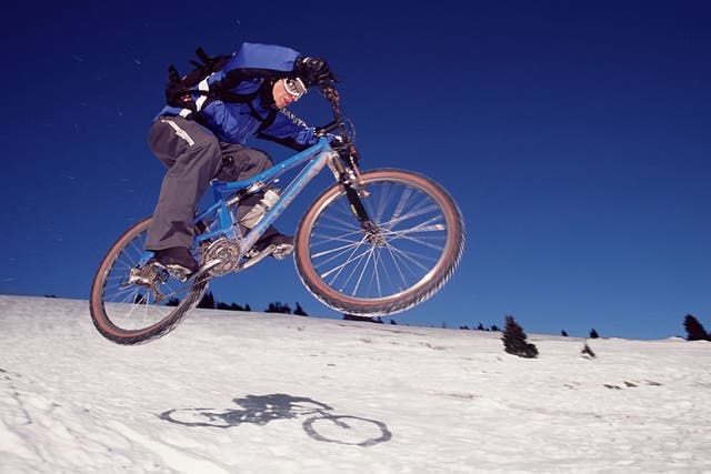 Wheelie fun: Try mountain biking down the slopes at Les Menuires