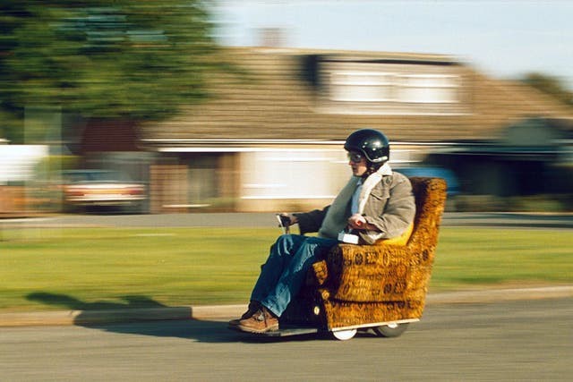 Going for it: inventor Andy Archer in his motorised chair. The road to market can be long and complex 