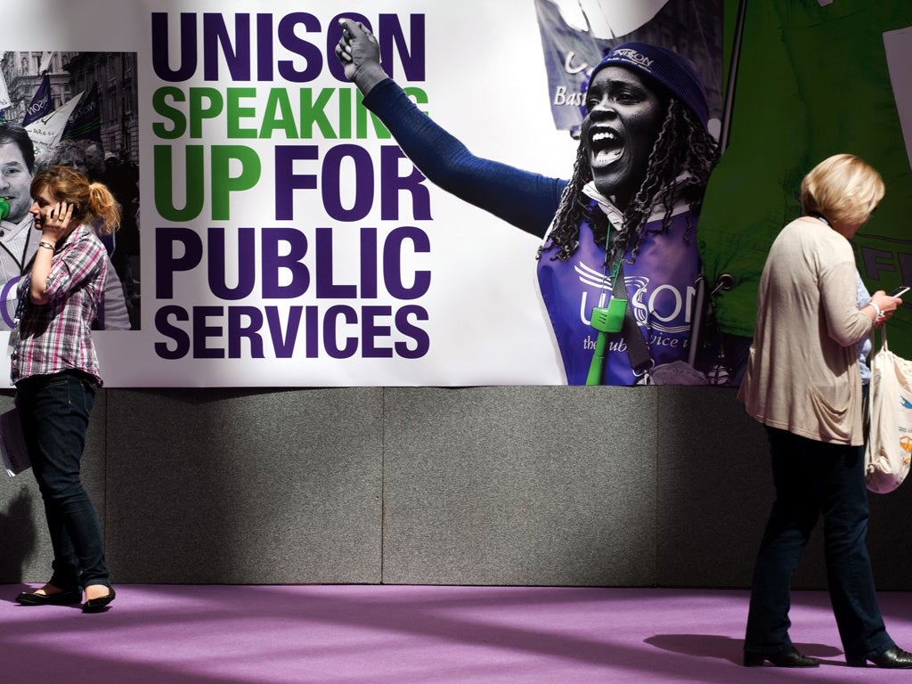 Unison represents a million workers, but only 29 per cent took part in the strike vote