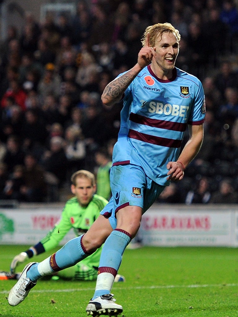 Jack Collison provided one of the goals that ended the Hammers' wait for victory at Hull