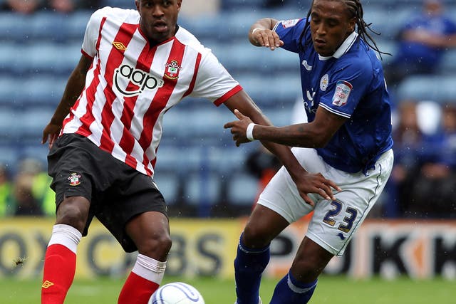 Super Saint: Guly do Prado, left, proves the prime mover in Southampton's victory
