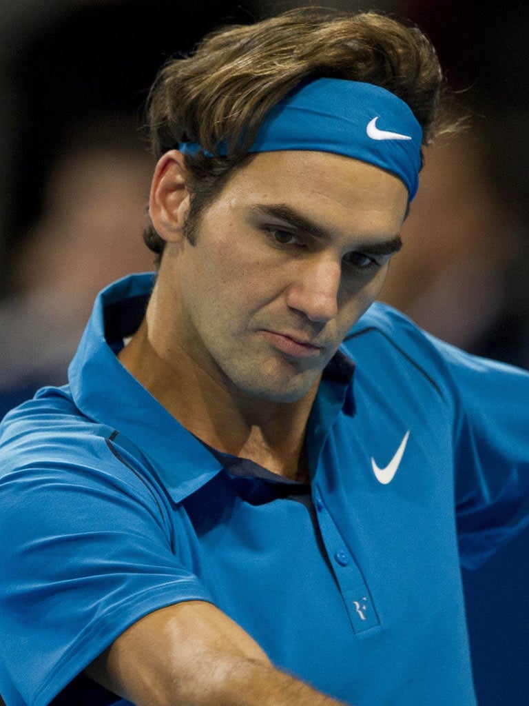 Roger Federer, the world No 4, hammered Kei Nishikori 6-1, 6-3 in the final of the Swiss Indoors