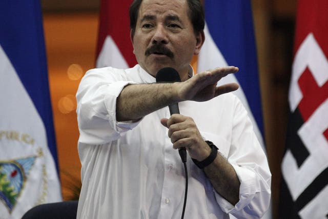 Daniel Ortega replaced his Marxist rhetoric with frequent
references to God and Jesus